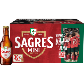 Cerveja Com Álcool Sagres Mini 30 X 25 cl