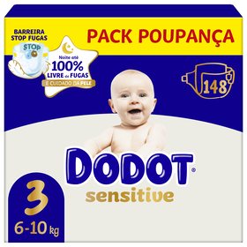 Fraldas Sensitive 6-10 kg T3 Dodot 148 Un