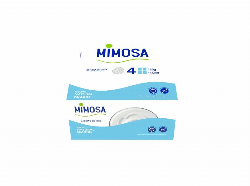 Iogurte Magro Mimosa Natural 4X120 g