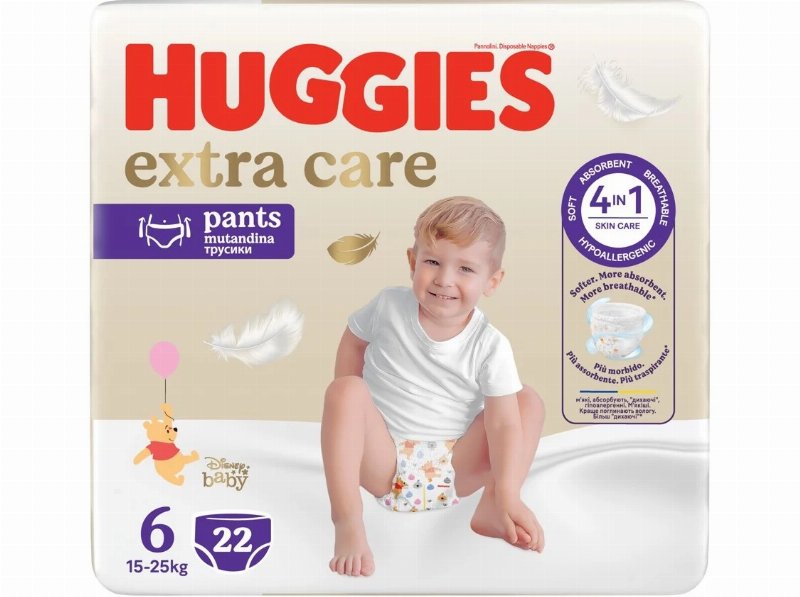 Fralda Cueca Huggies T6 15-25 kg 22Un
