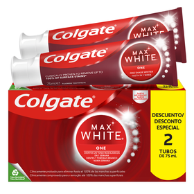 Pasta De Dentes One Colgate Max White 2 X 75 ml