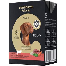 Comida Húmida Para Cão Pate Vaca Continente Seleção 375 g