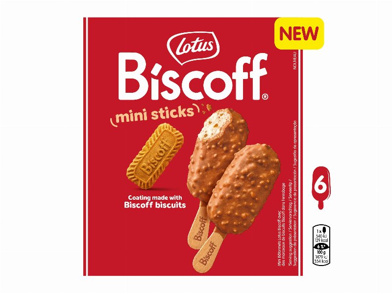 Gelado Palito Lotus Mini Biscoff 6X55 ml