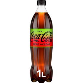 Refrigerante Com Gás Cola Zero Lima Coca-Cola 1 Lt