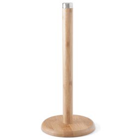 Porta-Rolos Vertical Bambu E Aço Inoxidável Kasa