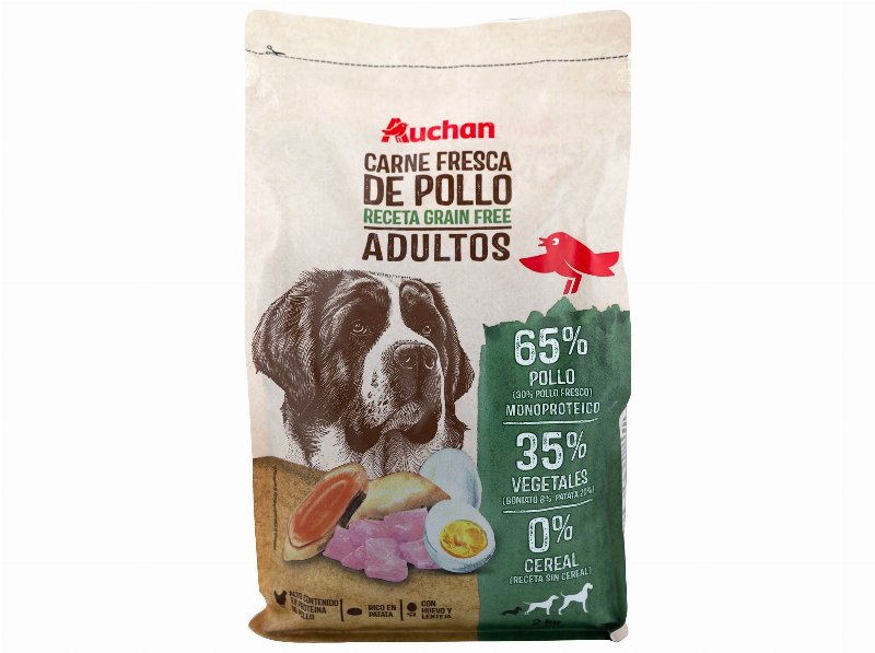 Ração Cão Auchan Grain Free Frango Fresco 2 kg