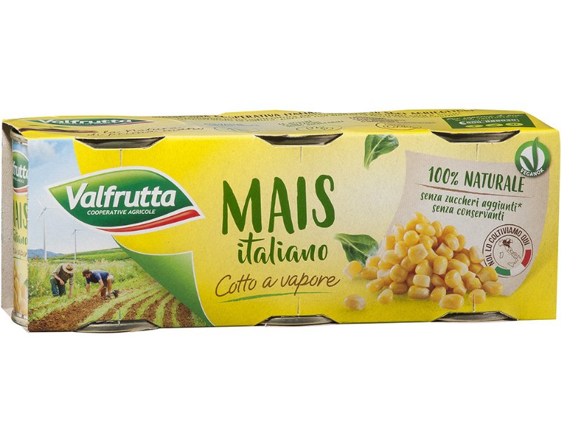 Milho Doce Valfrutta Cozido Ao Vapor 3X160(140)G