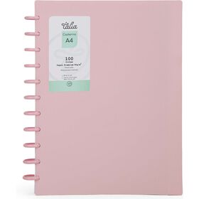 Caderno Smart Espiral A4 Pautado Rosa Talia
