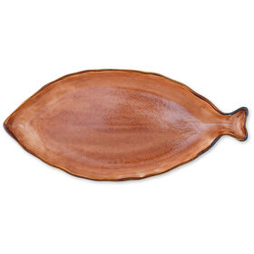 Travessa Peixe 43X20Cm Laranja Kasa