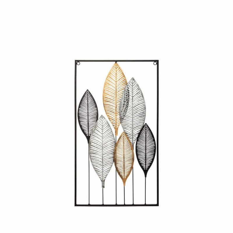 Hkh Painel De Parede Decorativo Folhas Metálicas