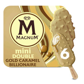 Gelado Mini Double Gold Caramelo Billionaire Magnum 330 ml (6 Un)