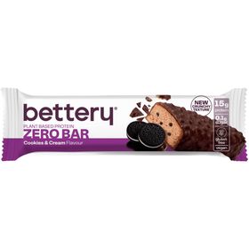Barra Proteína Vegetal Cookies & Cream Zero Sem Glúten Bettery 55 gr