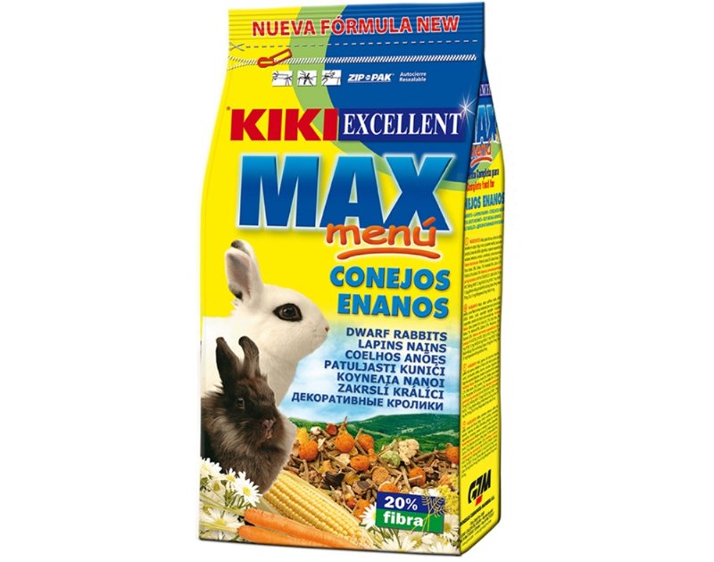 Alimento Para Coelho Anão Kiki Max Menu 1 kg