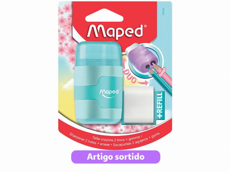Afia Lápis + Borracha Connect Duo Pastel Maped Cores Sortidas