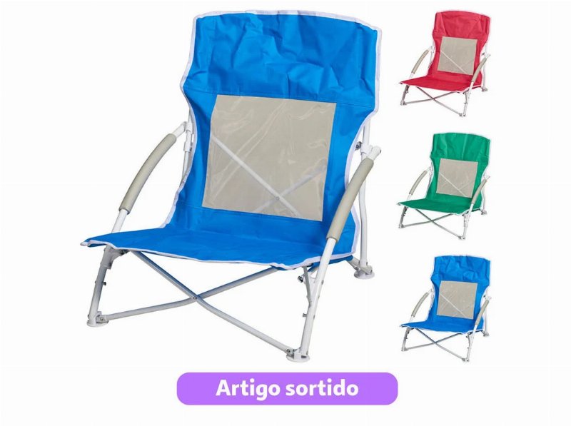 Cadeira De Praia Dobrável Cores Sortidas