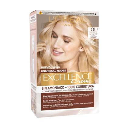 Coloração Excellence Nudes Louro Claríssimo 10U Excellence L'oreal Paris 1Un