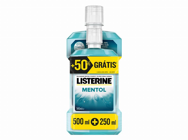 Elixir Listerine Mentol 500 ml Mais 250 ml