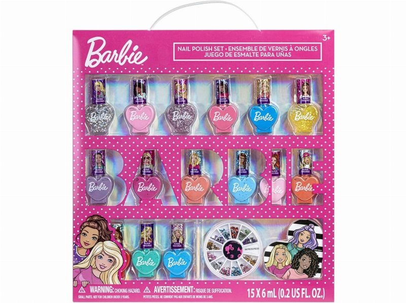 Conjunto De Vernizes Unhas Barbie 18 Peças