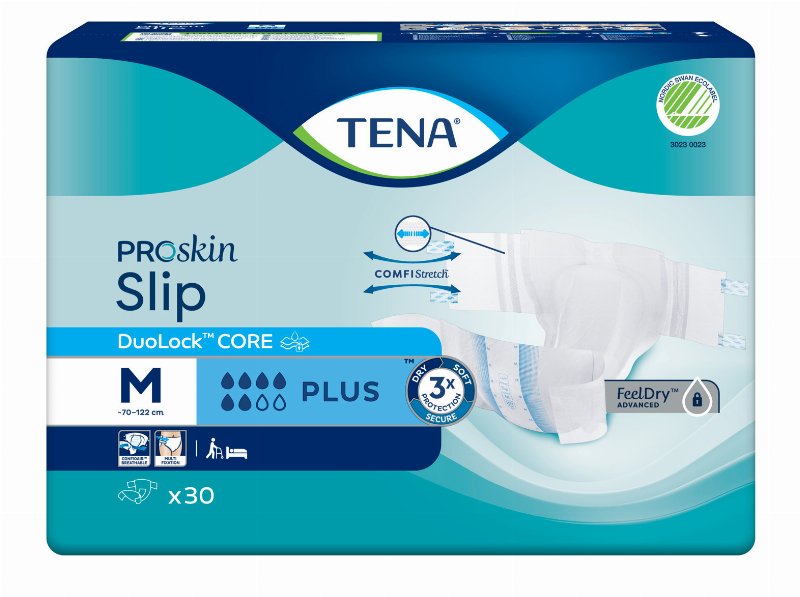 Fraldas Incontinência Tena Slip Plus Médio 30 Un