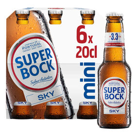 Cerveja Com Álcool Sky Super Bock Mini 6 X 20 cl