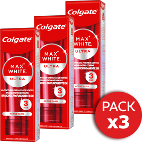 Pasta De Dentes Branqueadora Ultra Colgate Max White 3 X 50 ml
