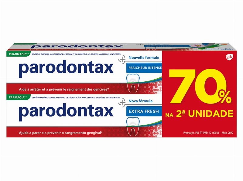 Pasta Dentifrica Parodontax Ext Fresh 2X75 ml 70%Desc2ªundm