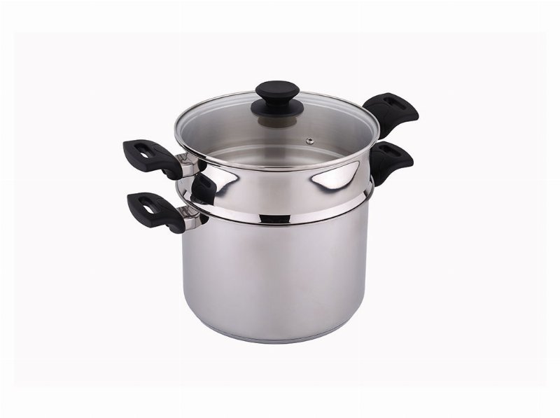 Panela Cozer A Vapor Actuel Inox Tampa Vidro 6 l