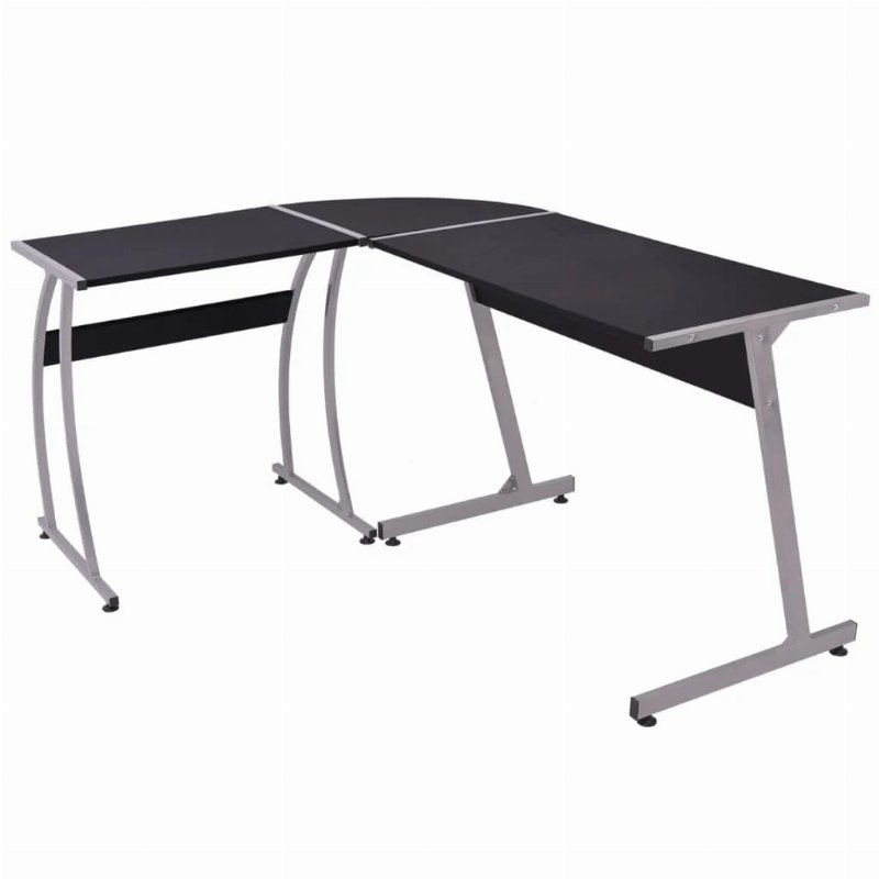 Hkh Mesa De Canto Em Forma De L - Preto