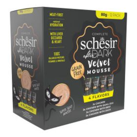 Pack Comida Húmida Para Gato Dark Mousse Schesir 12 X 80 g