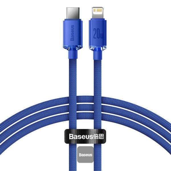 Baseus Cabo Crystal Shine Series Fast Charging Data Type-C To Ip 20W 2M Blue