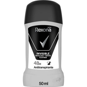 Desodorizante Stick Invisible Black&White Rexona Men 50 ml