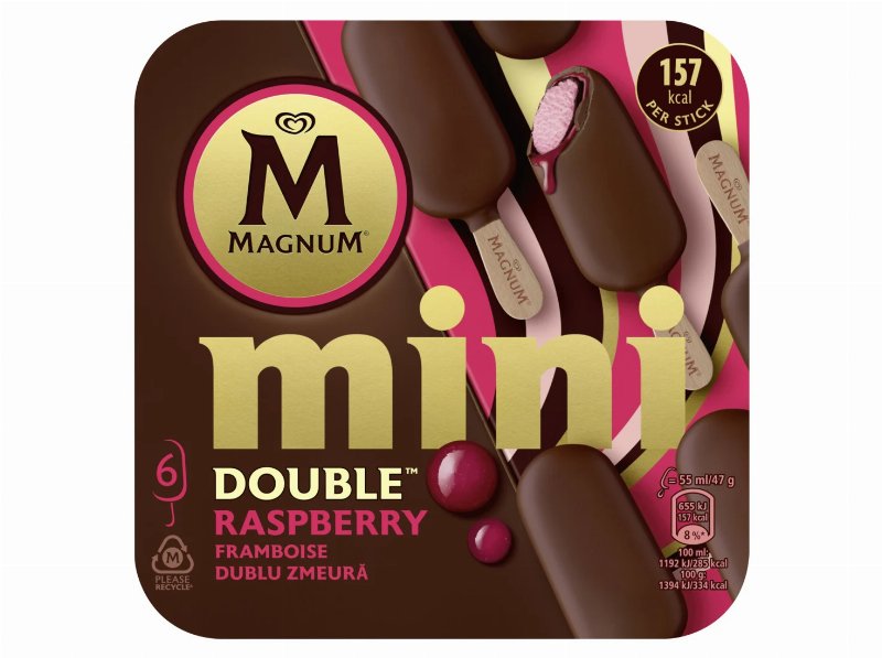Gelado Magnum Multipack Mini Double Framboesa 6X60 ml