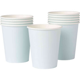 Conjunto 10 Copos Água 240 ml Papel Soft Azul Kasa
