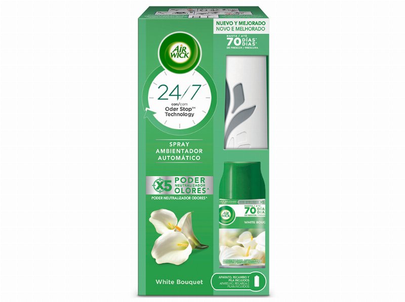Ambientador Air Wick Freshmatic Difusor White Bouquet 250 ml