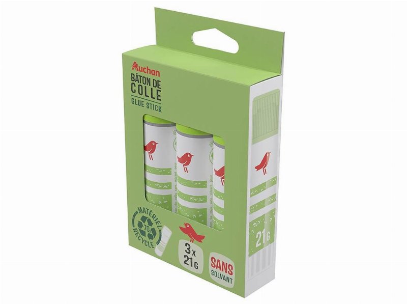 Conjunto De 3 Tubos De Cola Baton Auchan 21 g