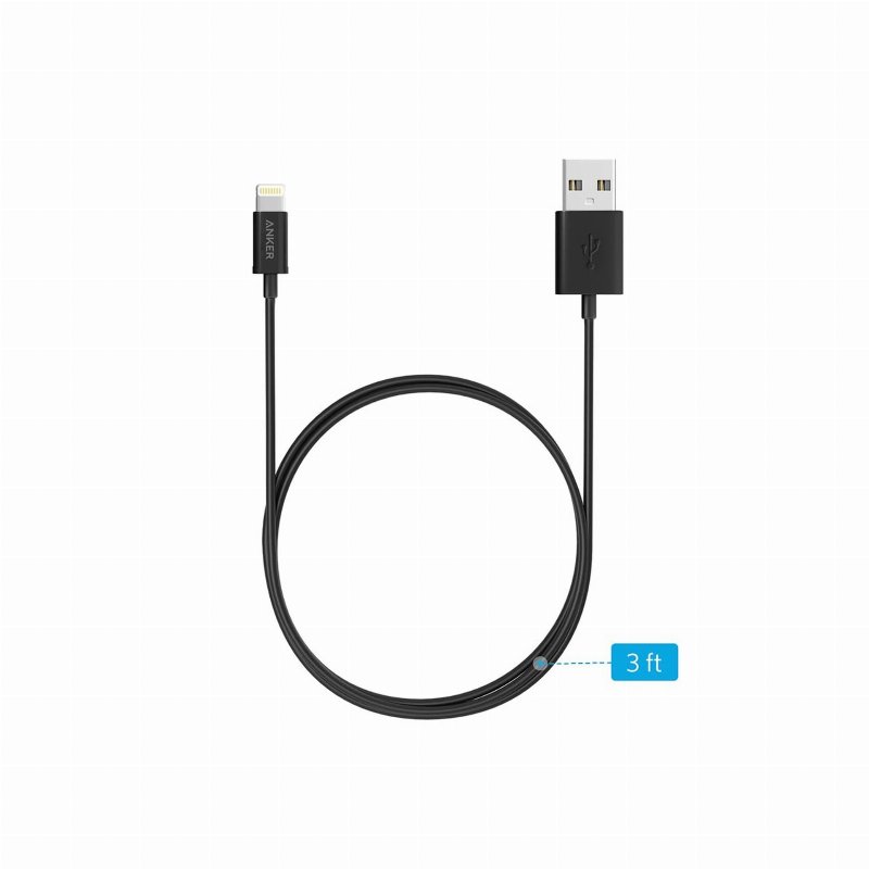 Anker Pvc Lightning Cable 3Ft Branco