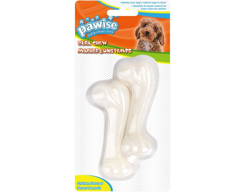 Brinquedo Para Cão Pawise Dura Chew Frango 10Cm Pack 2 Unidades