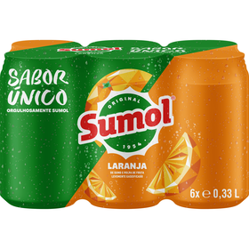 Refrigerante Em Lata Com Gás Laranja Sumol 6 X 33 cl