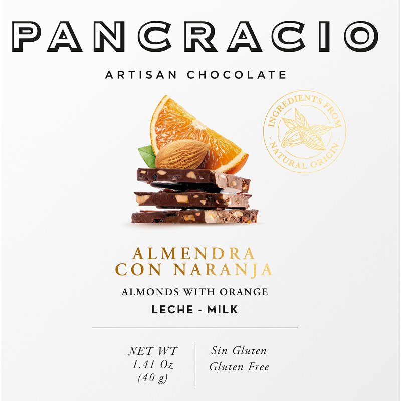 Chocolate De Leite Com Amêndoas E Laranja 40 g