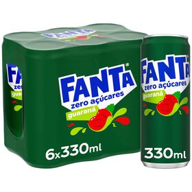 Refrigerante Com Gás Guaraná Sem Açúcar Fanta 6 X 33 cl