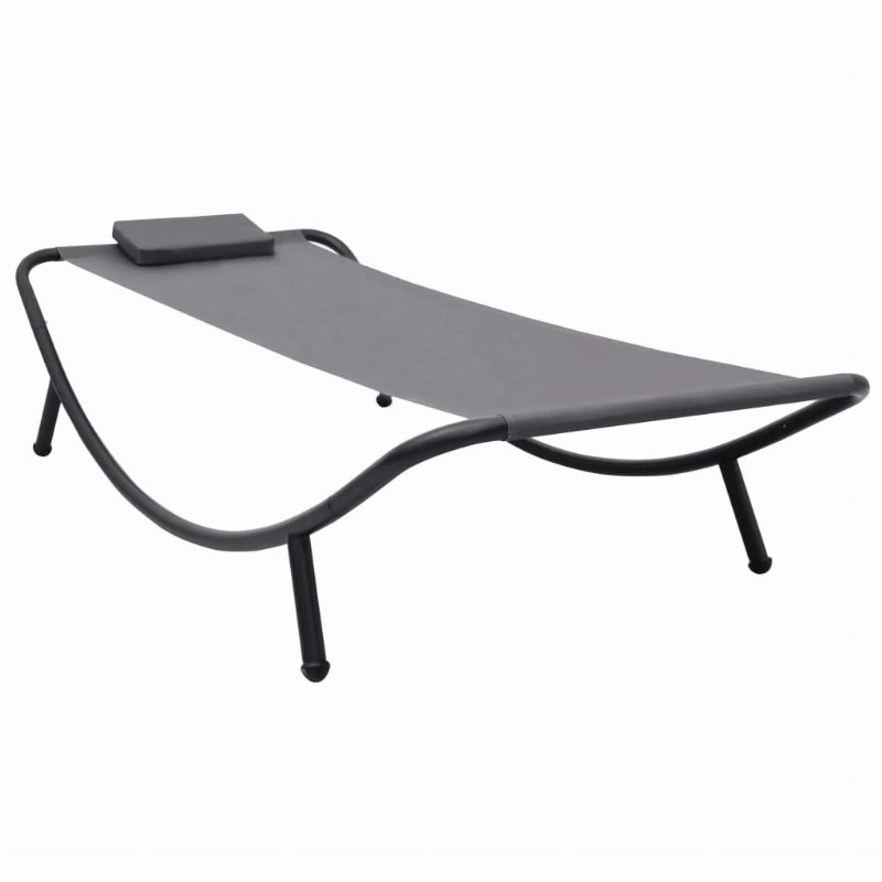 Hkh Espreguiçadeira De Jardim Aço Cinzento - Cinzeto