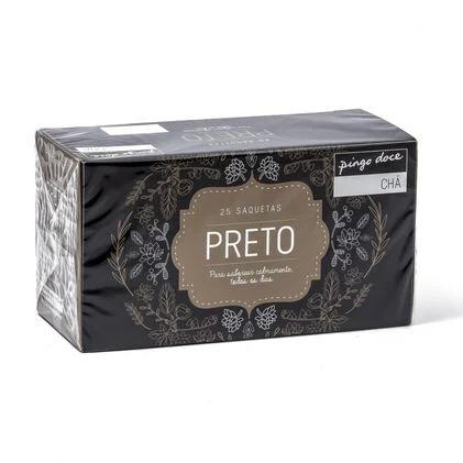 Chá Preto Saquetas Pingo Doce 25Un