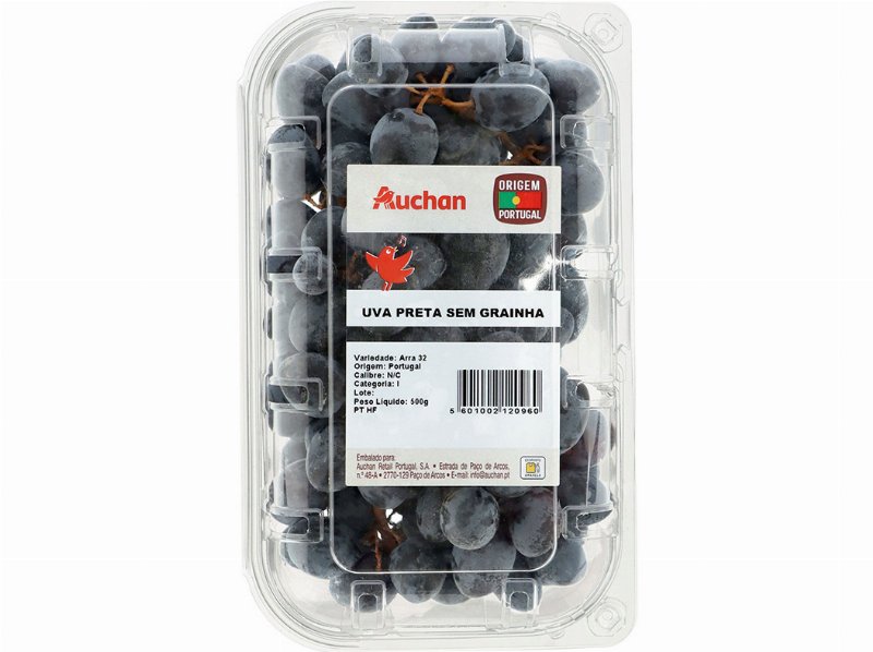 Uva Preta Sem Grainha Auchan 500 g