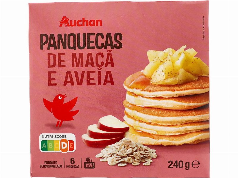 Panquecas Auchan Maçã E Aveia 6Un 240 g