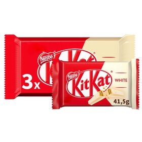 Snack De Chocolate Branco Kit Kat 124,5 gr (3 Un)