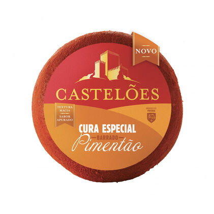 Queijo Curado Especial Barrado Pimentão Castelões 0.5Kg