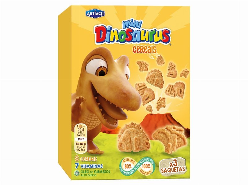 Bolacha Artiach Mini Dinos Cereais 120 g
