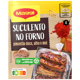 Molho Suculento Entrecosto No Forno Com Alho E Pimentão Doce Em Saqueta Maggi 30 gr