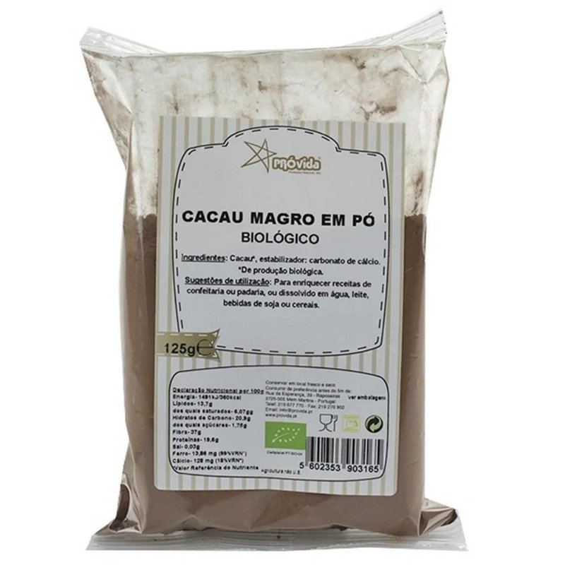 Cacau Em Pó Magro Bio Próvida 125 g