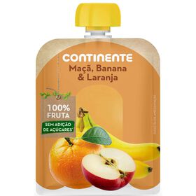 Saqueta De Fruta Maçã, Banana E Laranja +8M Continente 90 gr